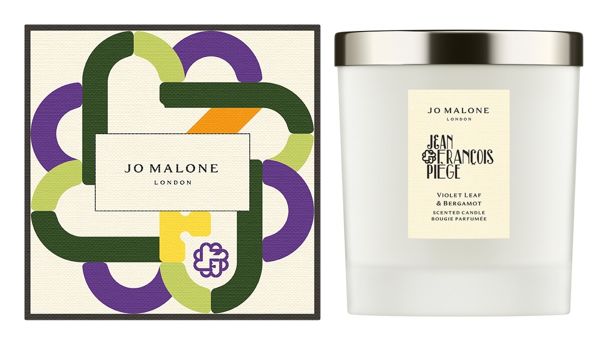 每款蠟燭及其奶油方盒上都印有Jean-François Piège的標誌，該標誌由他長年合作法國設計機構巴黎MM所設計。