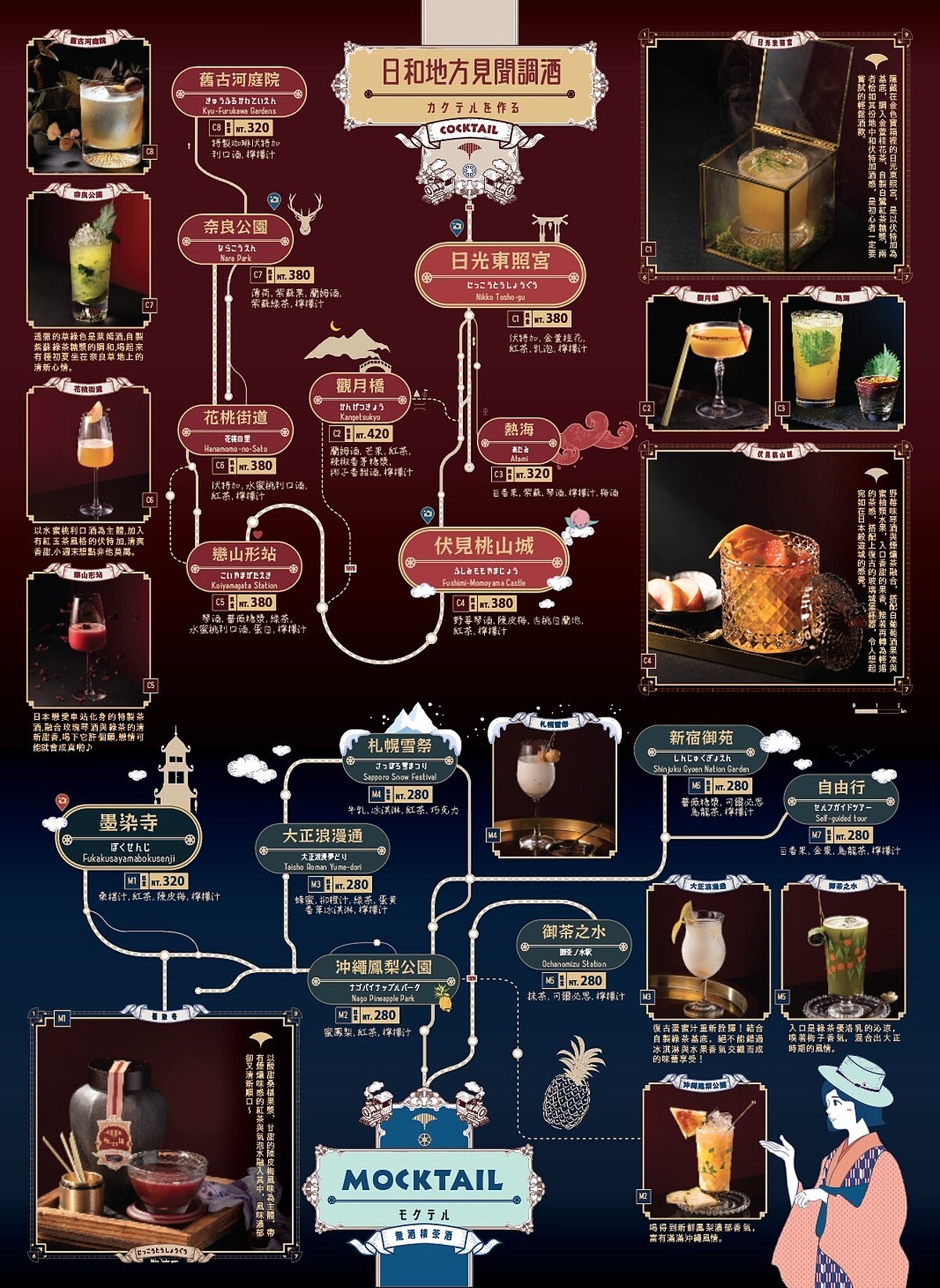 「輪輪1976-和食茶酒駅」酒單
