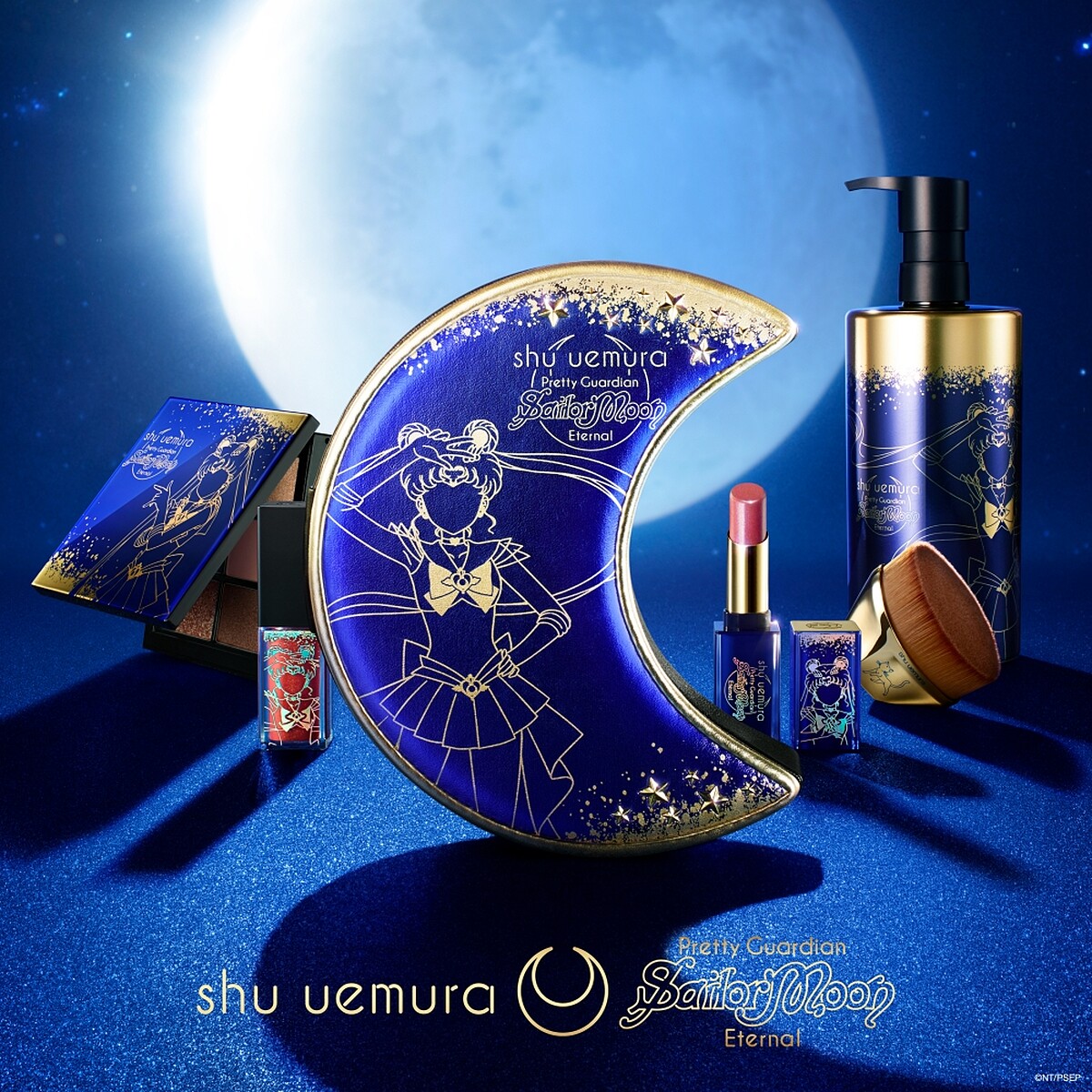 shu uemura植村秀x《美少女戰士Eternal》劇場版產品形象照。