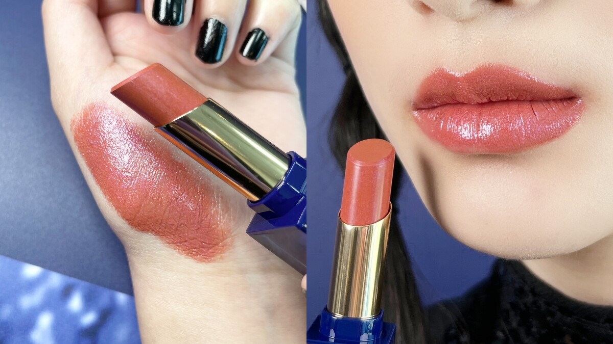 shu uemura植村秀x《美少女戰士Eternal》劇場版無色限鏡光唇膏(#幻彩星光棒)試色。