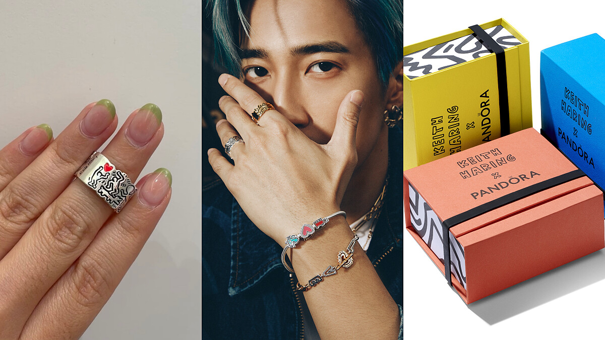 Keith Haring x Pandora聯名系列！獨家塗鴉包裝，造型戒指、個性手鍊5款推薦