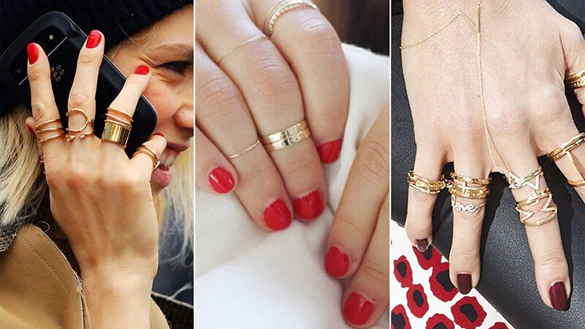 金配紅最炫目！ 學韓劇女王孔曉振戒指美甲不分家！
