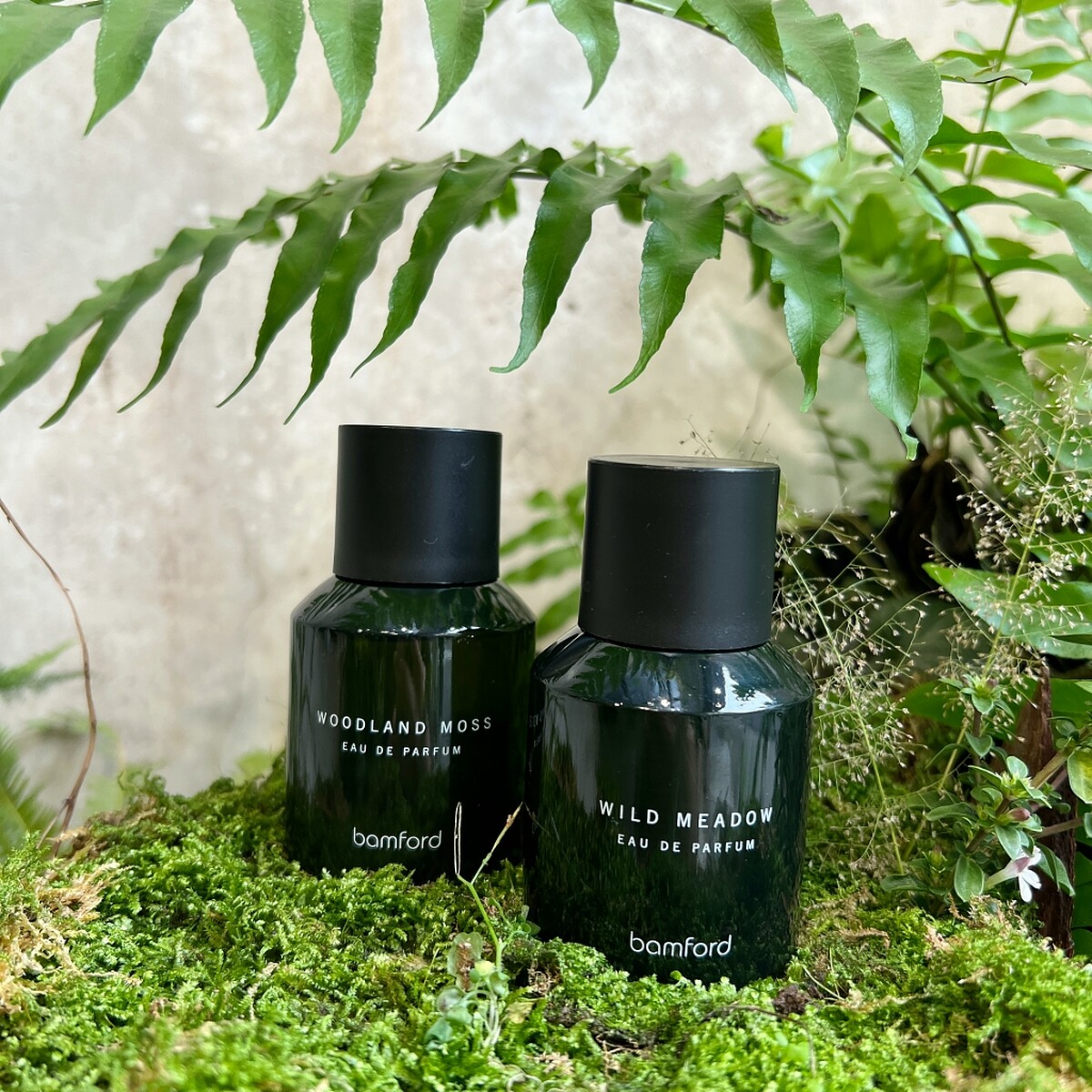 Bamford 2022年首度推出的兩款香水-木苔淡香精Woodland Moss、蒝野淡香精Wild Meadow。