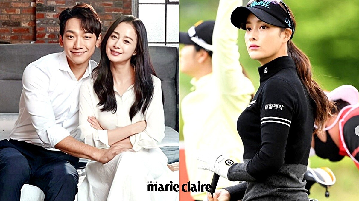 RAIN愛妻形象攏洗假？！驚爆外遇高球選手神似金泰希，女方回應「超無言！雖然不像但被比較，還是謝謝啦！」