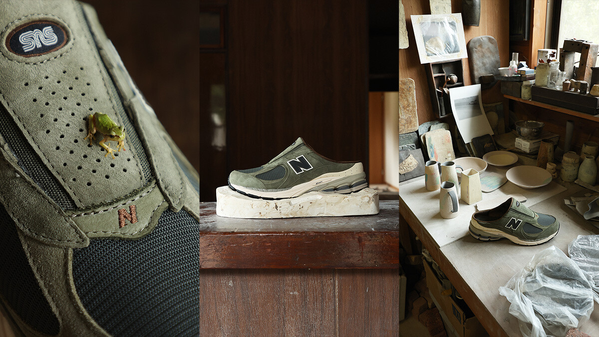 與瑞典球鞋名所 SNS(Sneakersnstuff)聯名，細節巧思滿滿的限量首發鞋，直接在「NB1906潮流形象店」就能買到手。NB M2002RMS中性款)，NT4,680。