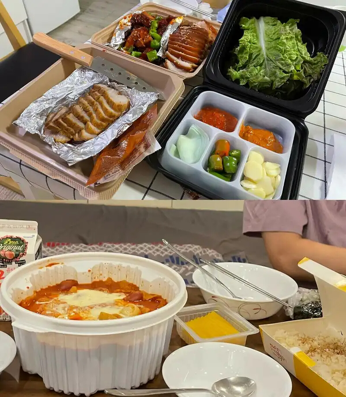 韓式豬腳&辣炒年糕（圖／@ruofan21） 