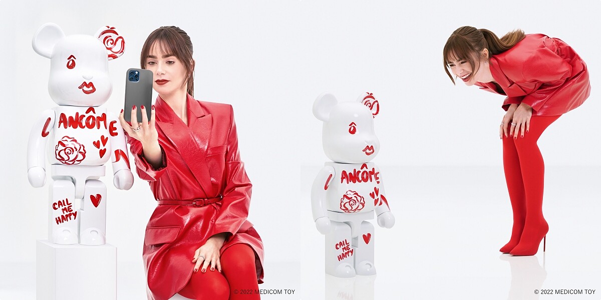 LANCÔME x BE@RBRICK聯名系列產品情境圖。