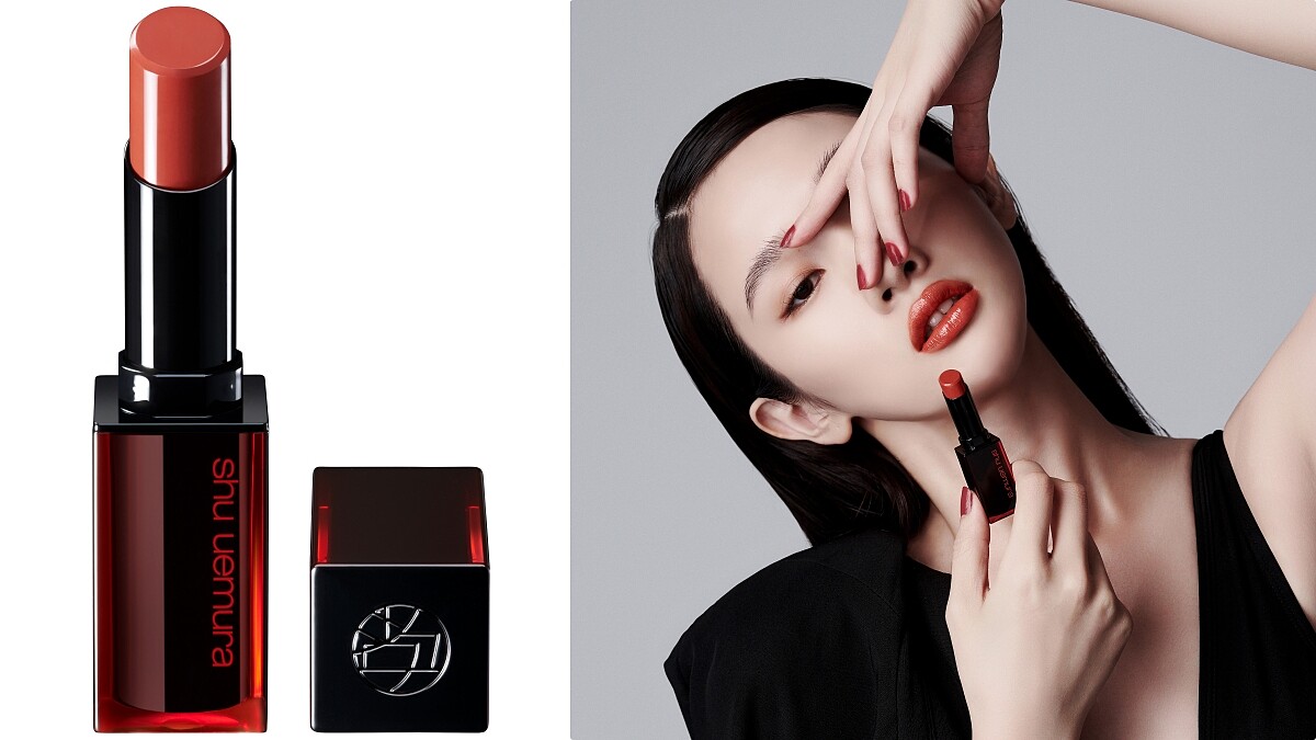 植村秀無色限鏡光唇膏(AL OR591 率真焦橙)，NT1,100