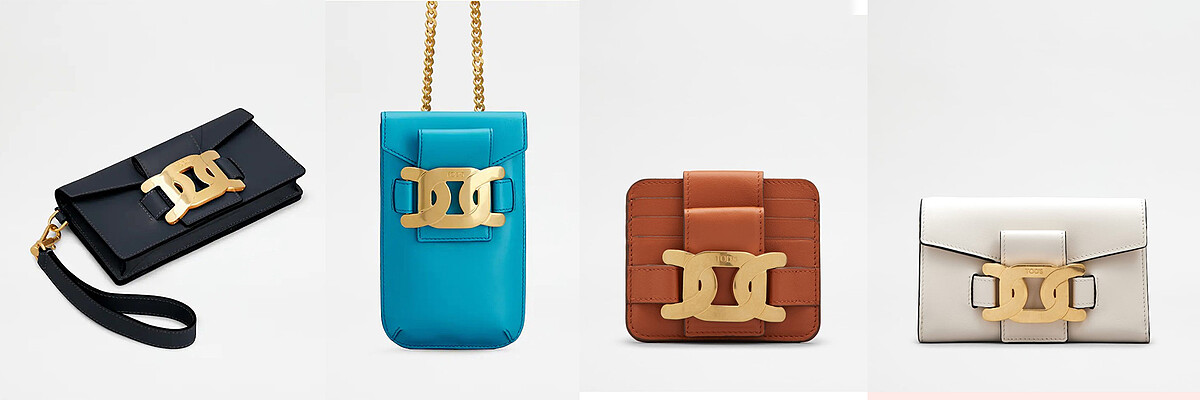 TOD&rsquo;S Kate小皮件系列：手拿包，NT31,900、手機袋，NT27,900、卡夾，NT16,500、皮夾，NT24,900