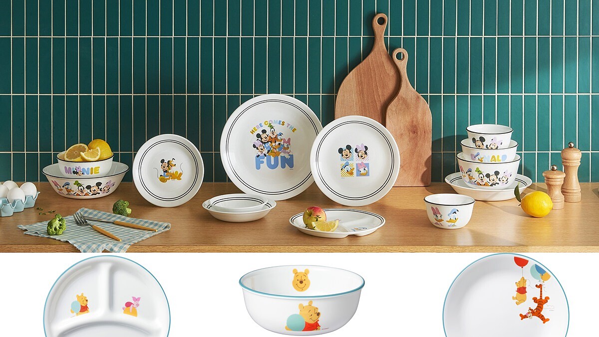 太可愛!康寧餐具「小熊維尼、米奇系列」全新花色開賣,9款餐盤一次看