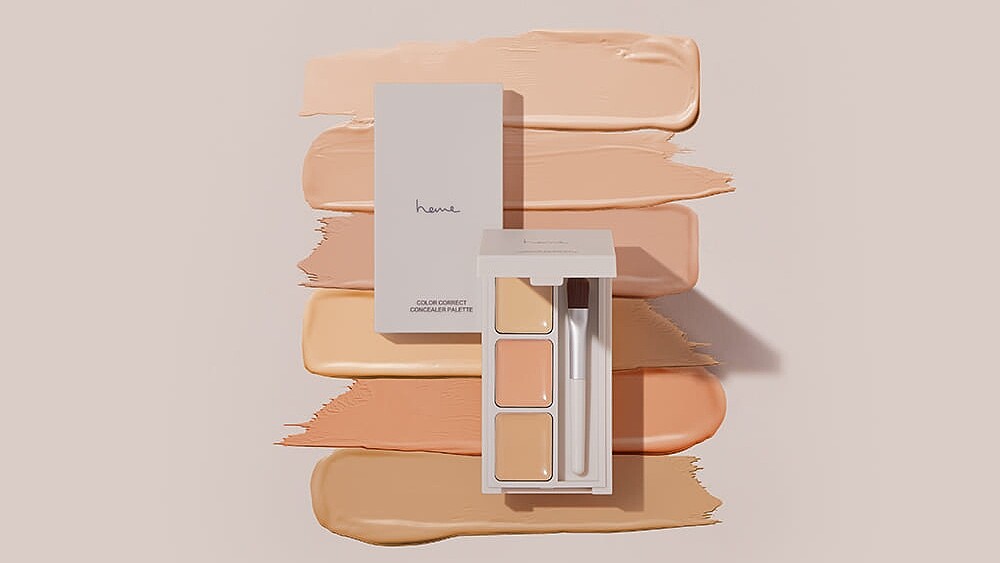 heme校色遮瑕盤情境圖。