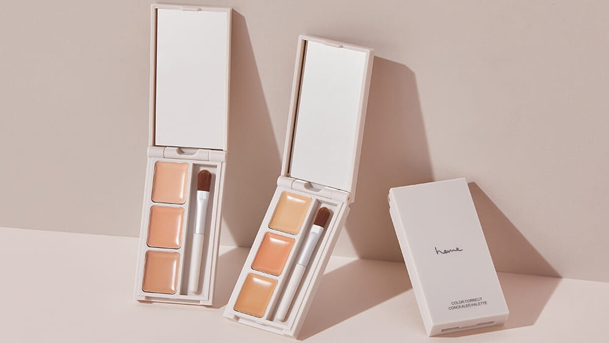 heme校色遮瑕盤(#01 Natural Beige、#11 Rose Beige)，NT300