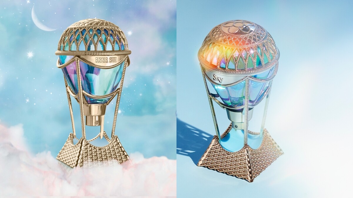 Anna Sui Cosmic Sky綺幻星夜淡香水產品情境照。