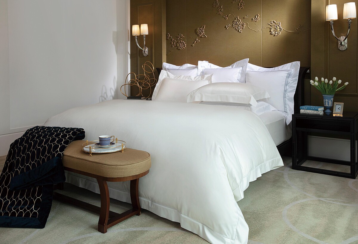 Essence 1000TC 四件式被套平單床組雙人白