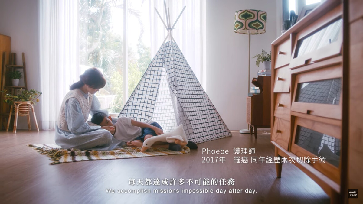 朱芯儀：「我們的故事提醒身邊的人，好好愛自己和為了所愛的人，記得定期篩檢，團結你我，終結乳癌。」