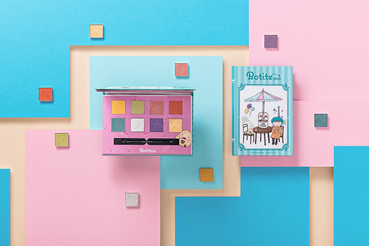 BOTITE PLUS烤布蕾系列眼影盤，礦物彩妝，溫水可卸。