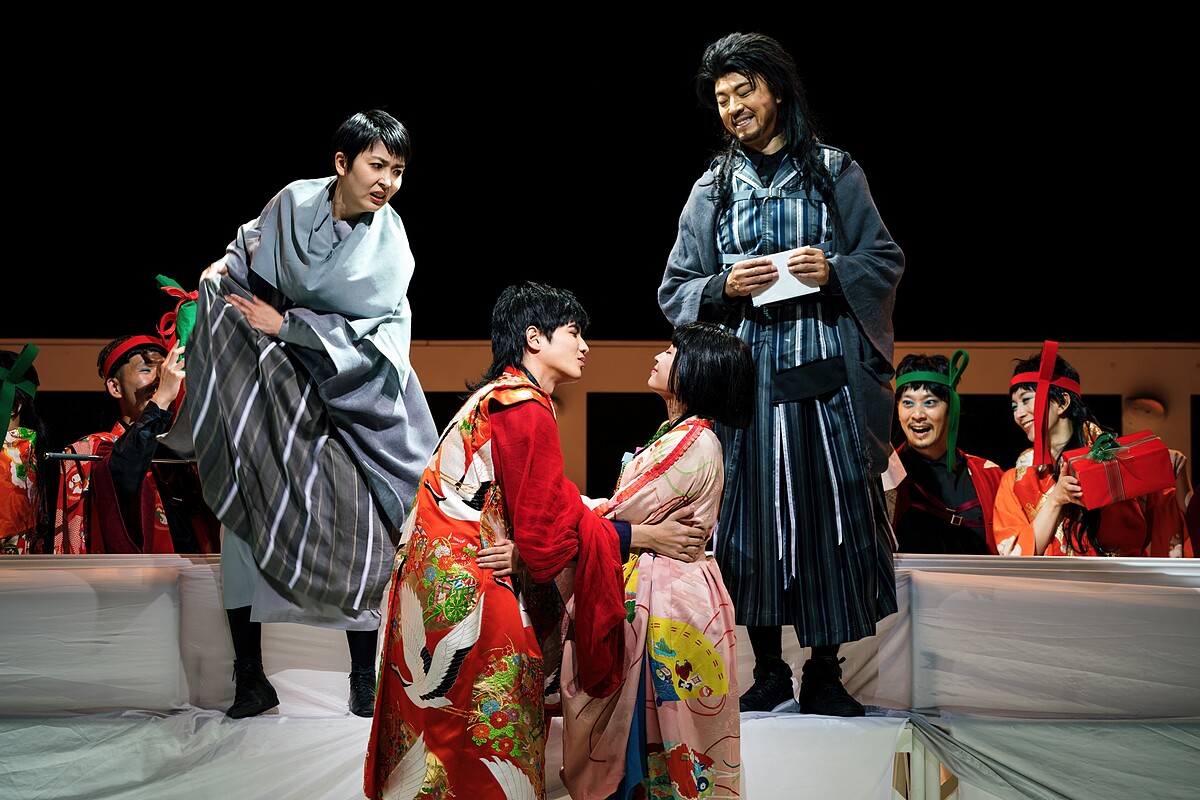 野田秀樹《Q：歌舞伎之夜》主要演員：松隆子、上川隆也、志尊淳及廣瀨鈴（ Photo by Alex Brenner）