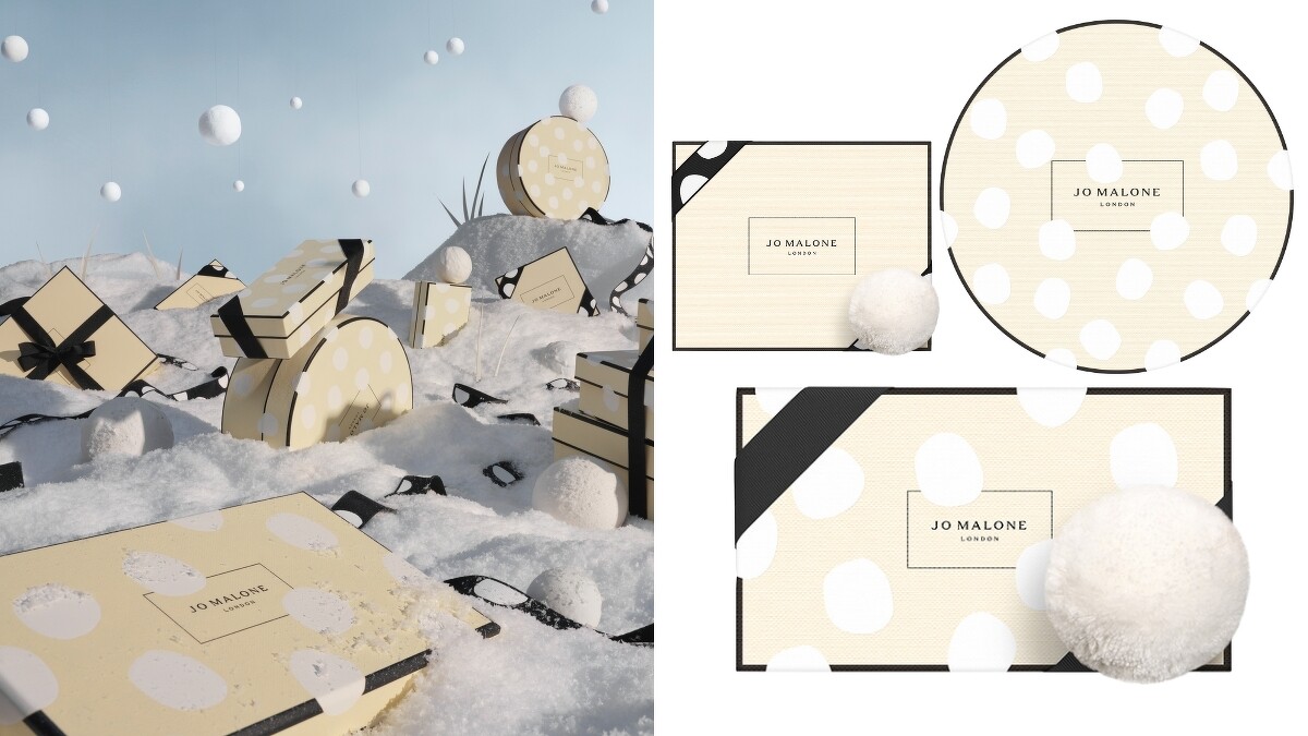 Jo Malone London 2022歡樂雪花聖誕系列限定包裝出現了雪花球裝飾、雪花緞帶。