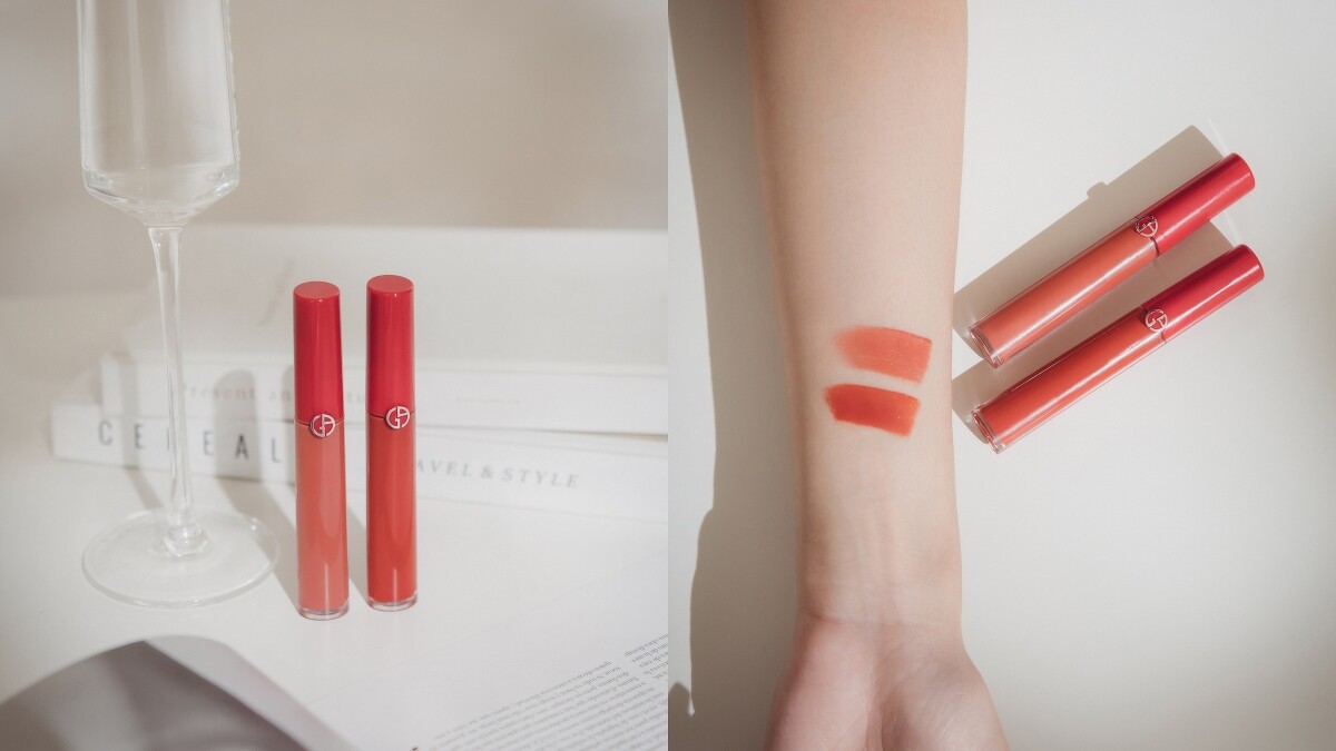 Giorgio Armani亞曼尼奢華訂製絲絨唇萃秋楓緋紅系列。