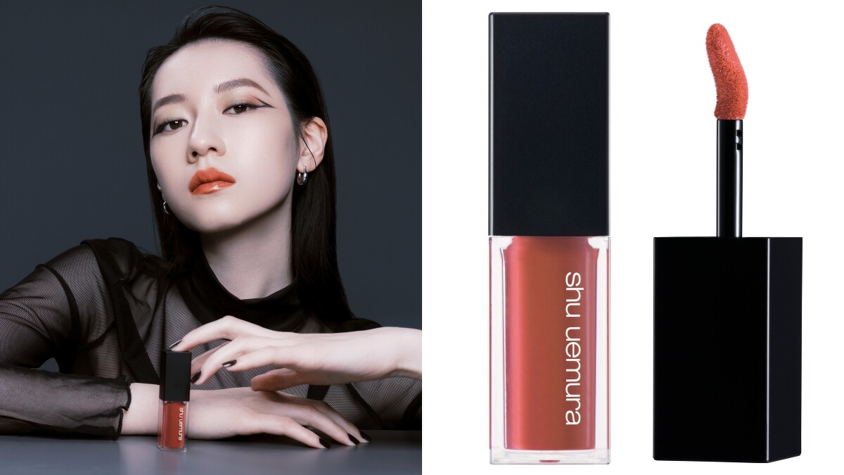 植村秀無色限奶油緞光唇釉(#PEACH MARTINI)，NT1,200