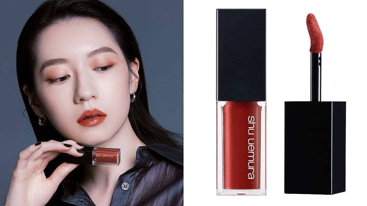 植村秀無色限奶油緞光唇釉(#KC BR793)，NT1,200