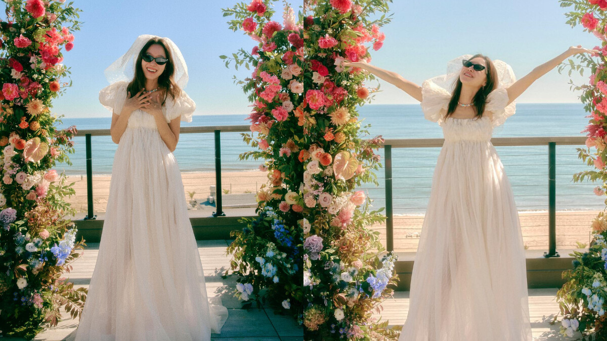 孔曉振婚紗正面照