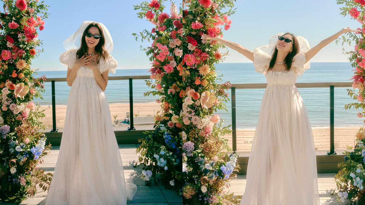 孔曉振婚紗正面照