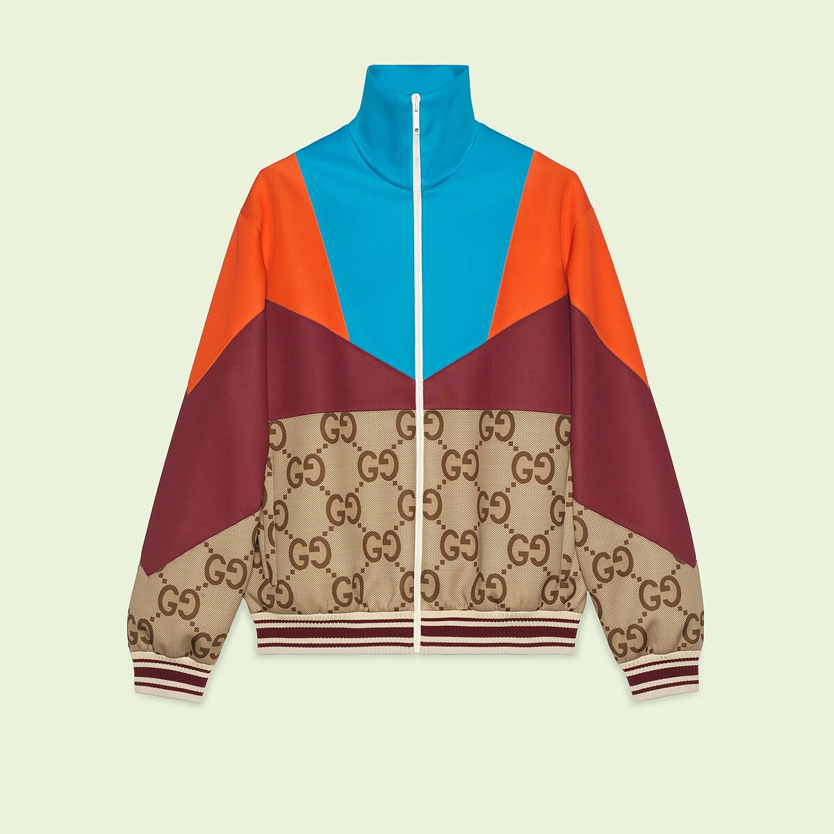 Gucci 多色 GG 緹花運動外套，NT62,000。