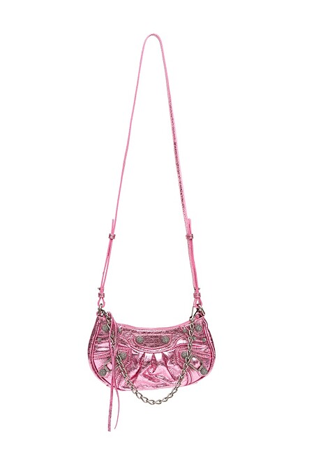 LE CAGOLE MINI PURSE 迷你電光粉鍊帶肩下包，NT 44,750