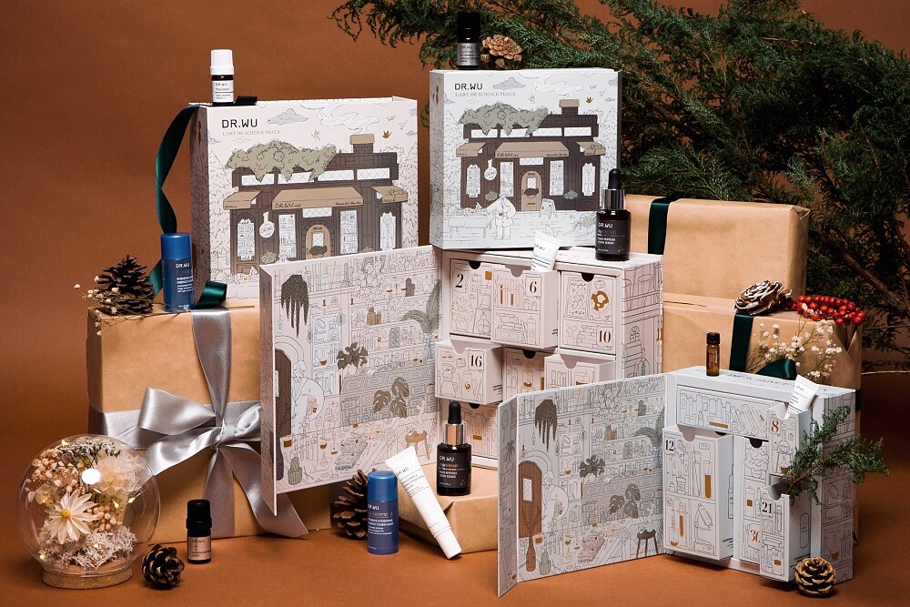 DR.WU「波街16號&bull;肌密實驗室」節慶倒數月曆情境圖。