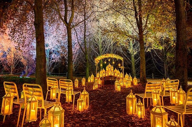 期間限定的「世羅高原蠟燭之夜」，以多達12,000顆的蠟燭營造出如夢似幻的情境