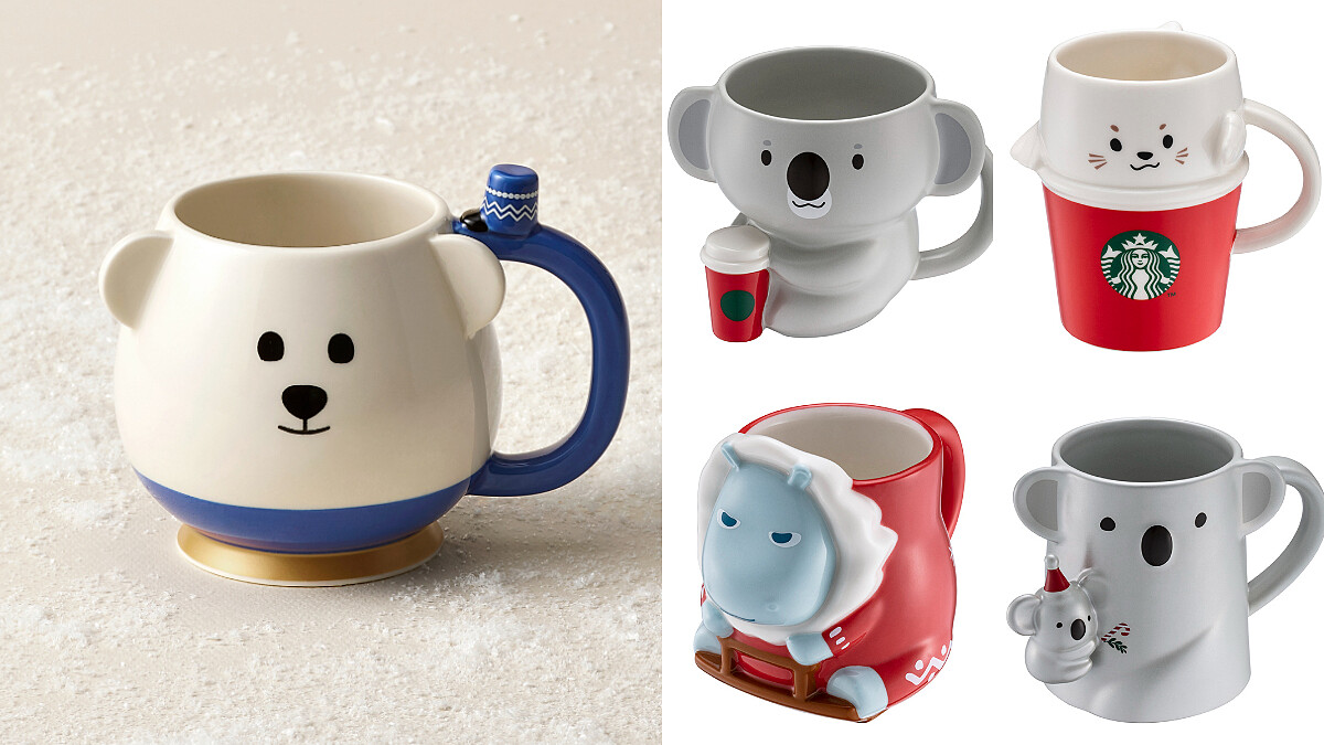 星巴克2022聖誕馬克杯可愛上市！呆萌無尾熊、雪橇河馬款10大推薦