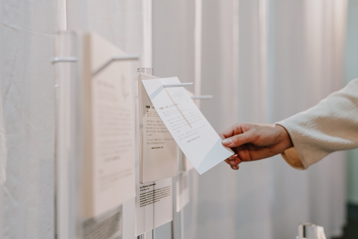 展場提供收納信封「採集」4大展區植物。