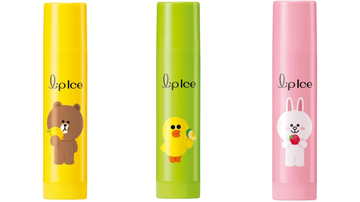 曼秀雷敦LipIce水果潤唇膏LINE FRIENDS特別款(清新香檸、香郁青蘋、甜蜜草莓)3.5g，NT120