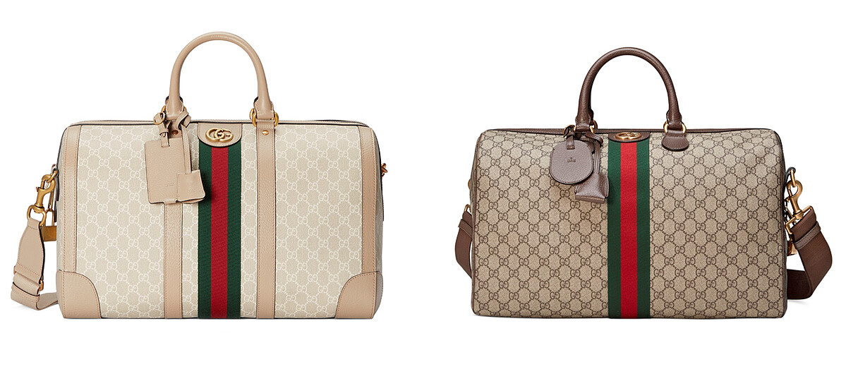 Gucci Savoy GG緹花旅行袋NT$78,900、Gucci Savoy GG緹花中型旅行袋NT$70,700。