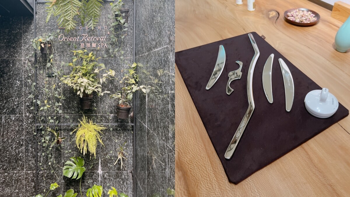 登琪爾SPA推出彈力撥筋臉部保養，過程中運用許多特製工具。