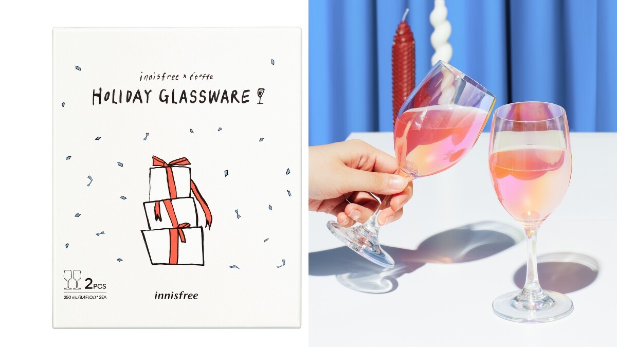 innisfree 2022綠色聖誕11月滿額贈-紅酒杯。