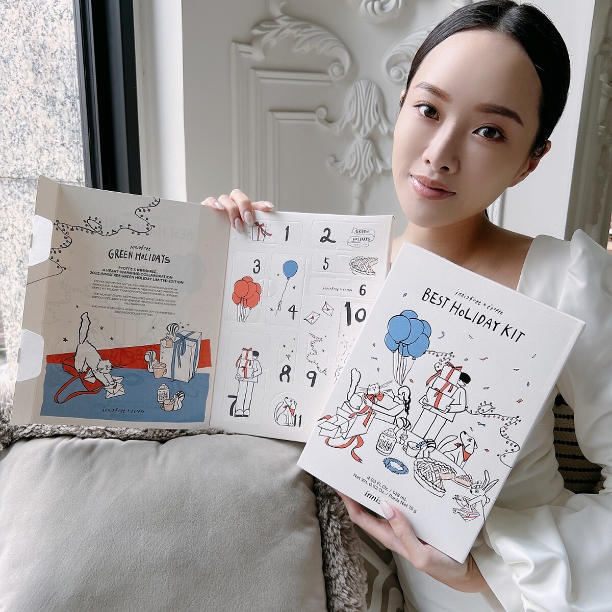 innisfree 2022綠色聖誕12月滿額贈-聖誕倒數月曆。