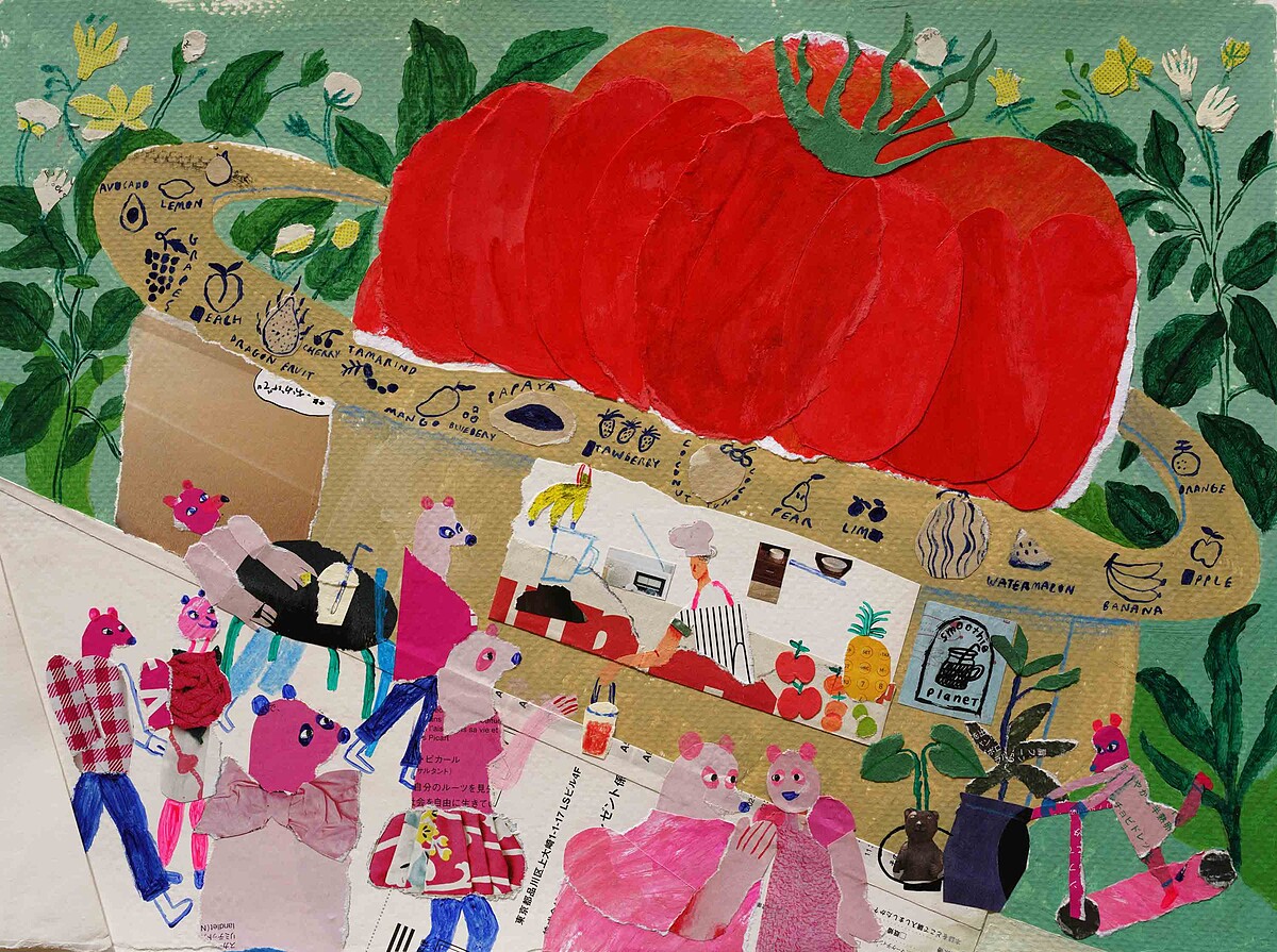 Auracherrybag曼谷的混合媒體插畫家。近期作品著重在展示生活中難忘的時刻,包含人物性格狀態、食物和自然。試圖捕捉和描繪快樂和幸福的積極能量