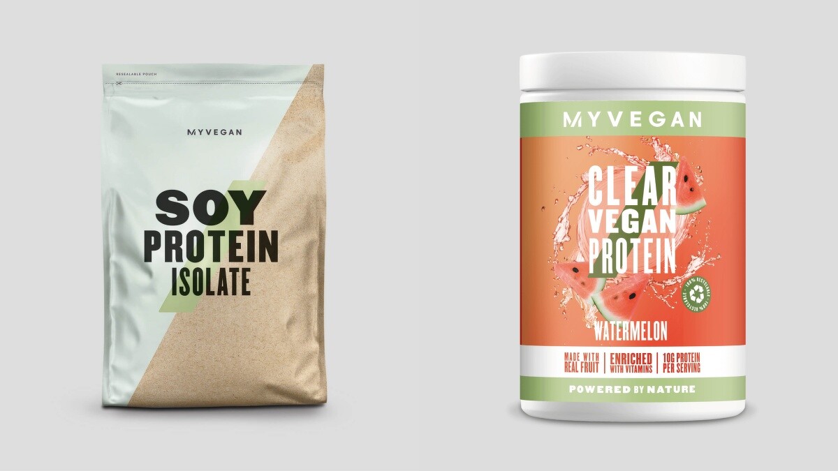 Myprotein 日前推出「純素系列」產品，包含大豆分離蛋白粉、純素透明分離蛋白粉