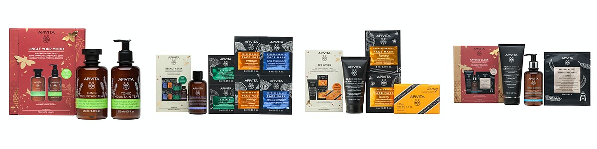 高山茶活膚身體組、亮顏賦活面膜組、蜂蜜水潤潔淨組、活性碳潔顏保濕組