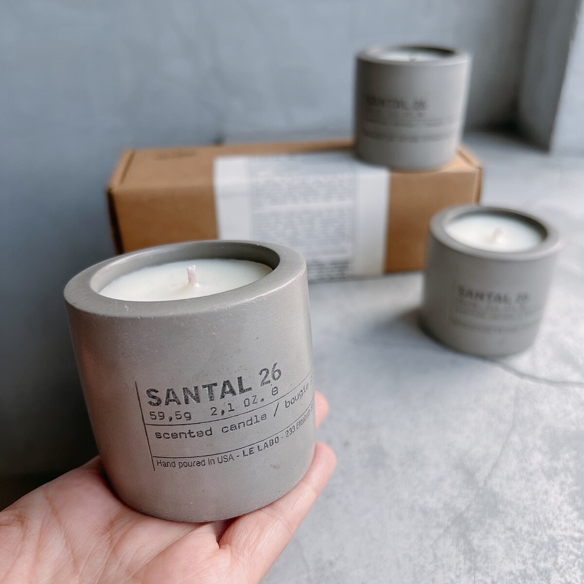 Le Labo 迷你水泥香氛蠟燭組合套裝(檀香26)3*59.5g， NT3,400