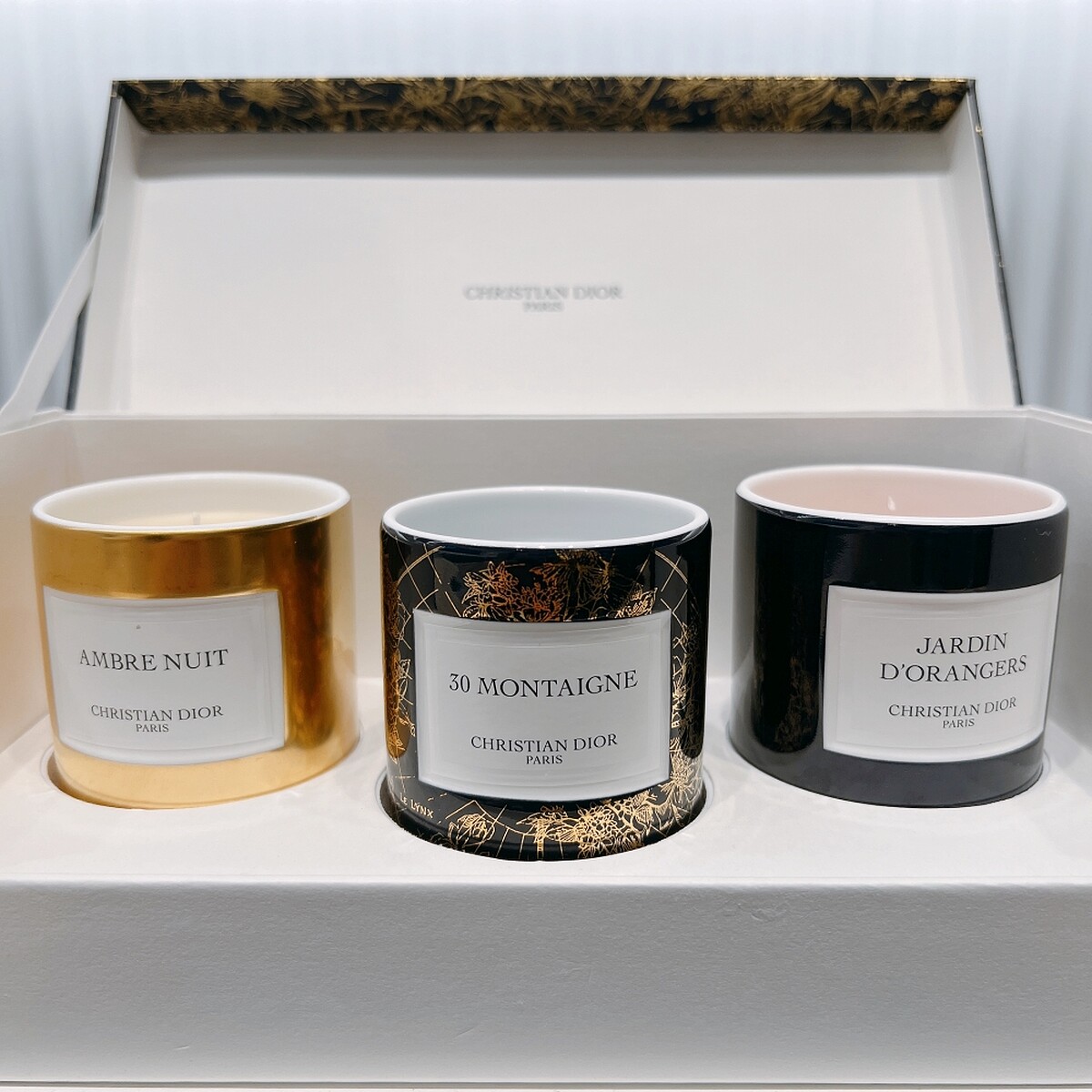 Dior迪奧香氛世家系列-2022迷你蠟燭三件組實拍。