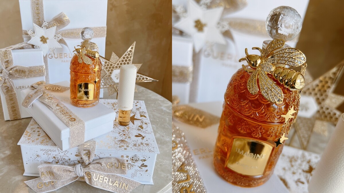 嬌蘭冬晨之境淡香精精鐫鎏金蜂印瓶125ml+20ml噴霧瓶，NT24,500。2022/11/3嬌蘭線上旗艦店獨家上市。