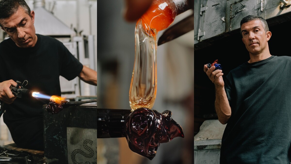 LV路易威登頂級香水Les Extraits Murano藝術限量版瓶蓋製作過程。