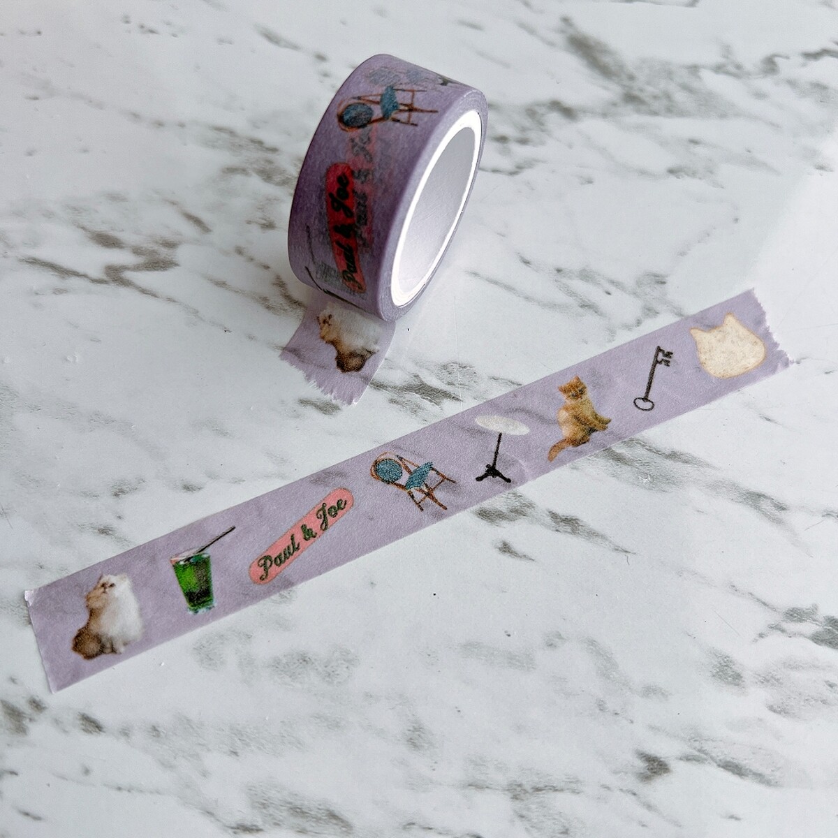 PAUL & JOE x Neko neko shokupan貓咪生吐司聯名紙膠帶。