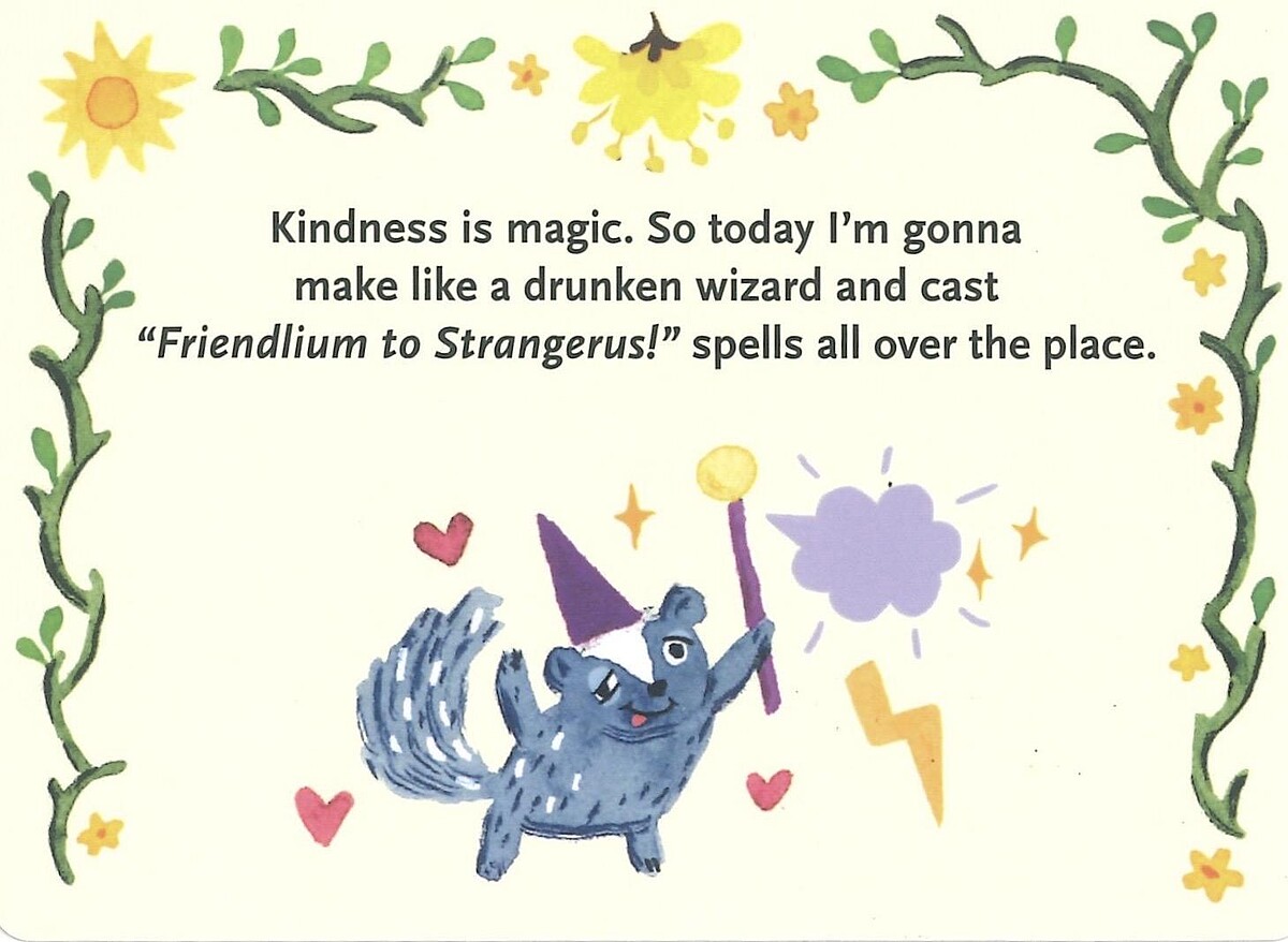 （Image and excerpt from Affirmators! Morning Mantras courtesy of &copy; Knock Knock LLC）