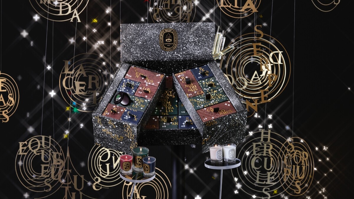 Diptyque 2022聖誕倒數月曆情境圖。