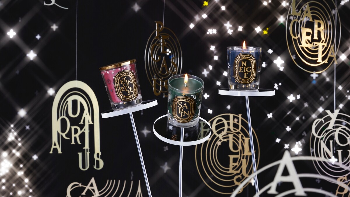 Diptyque 2022聖誕蠟燭情境圖。
