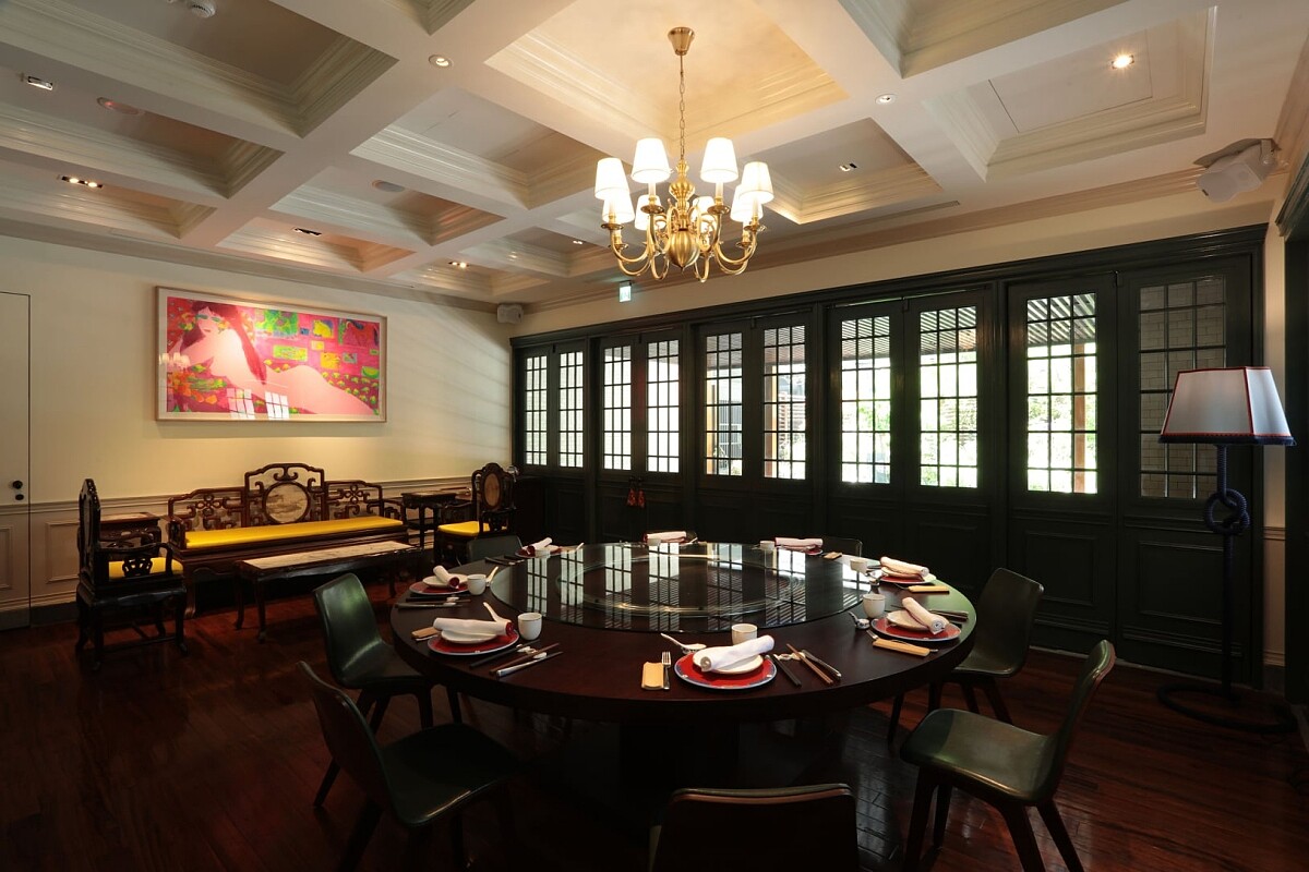 空間大氣典雅有中西合併的新面貌。